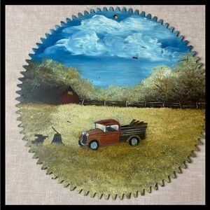 Hand painted saw blade 11 1/4 “